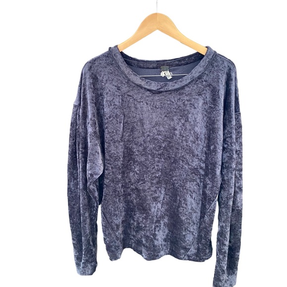 Free People Milan Pullover Luxe Velvet Dolman Sleeve Women’s Top Medium - Picture 3 of 7